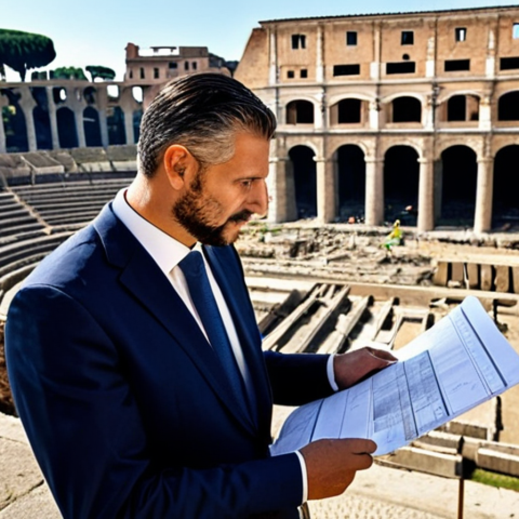 **
A professional architect, fully clothed in stylish but modest work attire, reviewing blueprints on a sunny construction site in Rome, Italy. Ancient ruins are visible in the background. Perfect anatomy, correct proportions, natural pose, well-formed hands, proper finger count. Safe for work, appropriate content, family-friendly.
**