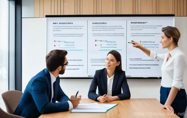 경영컨설턴트 실무 기술 - **Prompt 2: Navigating Change and Embracing AI in a Modern Workplace**
A diverse team of five bu... 경영컨설턴트 실무 기술 - **Prompt 2: Navigating Change and Embracing AI in a Modern Workplace**
A diverse team of five bu...