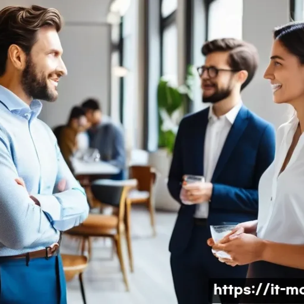 경영컨설턴트로서의 네트워킹 팁 - **Prompt: Authentic Professional Connections in Milan**
    A vibrant, sunlit professional gathering...