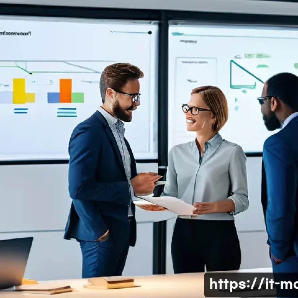 컨설팅 회사의 내부 구조와 조직 문화 - **Prompt 1: Dynamic Team Collaboration and Innovation**
A diverse team of professional consultan...