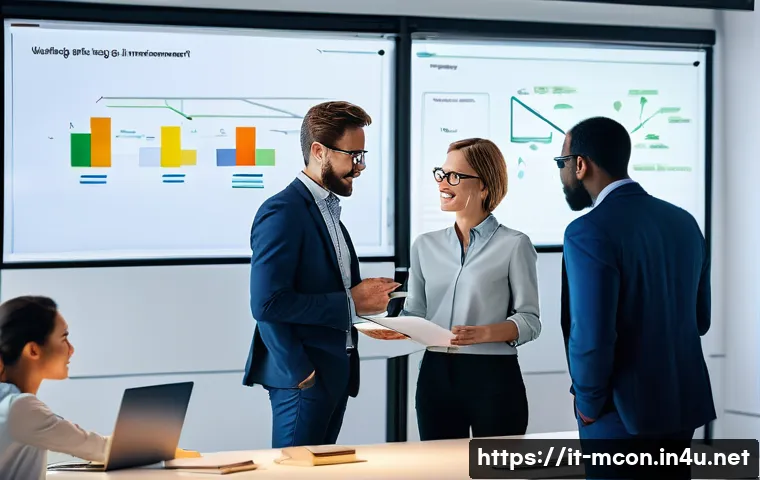 컨설팅 회사의 내부 구조와 조직 문화 - **Prompt 1: Dynamic Team Collaboration and Innovation**
    A diverse team of professional consultan...