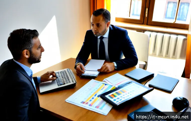 Home 17 경영컨설턴트 필수 역량 - Photorealistic Italian management consultant leading a focused strategy meeting with a small diverse...
